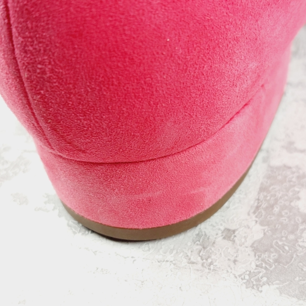 New Cole Haan Vanessa Pink Suede Flats Pointed Toe Block Heel H823 - Picture 11 of 13
